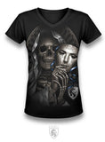 Ogabel Skull Mask V Neck Tee