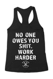 Outlaw Work Harder Racerback Tank