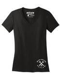 Outlaw Work Harder Vneck Tee