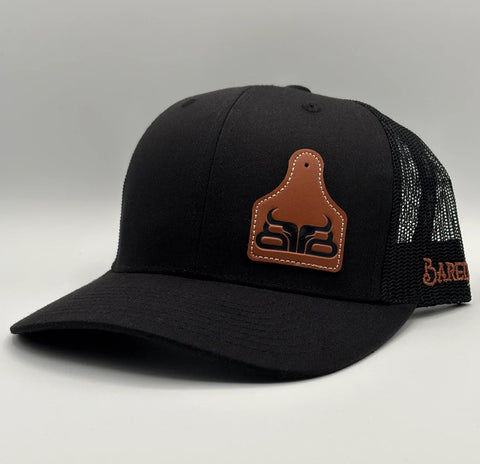 Baredown Youth Ear Tag Leather Patch Curved SnapBack