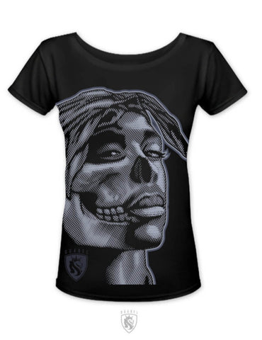 Ogabel Pac Skull Scoop Neck Tee