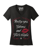 Outlaw Pretty Eyes Vneck Tee