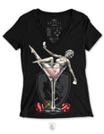 Ogabel Martini Glass V Neck Tee