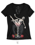 Ogabel Martini Glass V Neck Tee