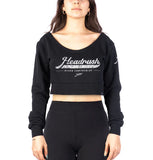 HeadRush Angel Wings Cropped Vneck Sweater