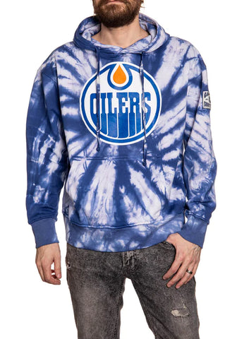 Edmonton Oilers Spiral Tie Dye Pullover