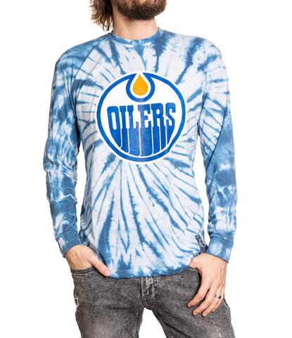 Edmonton Oilers Spiral Tie Dye L/S