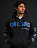 True Blue This Is Not A Drill Patched Zip Up