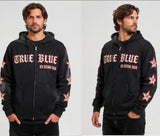 True Blue Get Off My Property Patched Zip Up