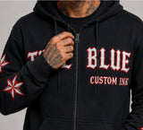 True Blue No Flux Given Patched Zip Up