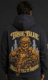 True Blue Drill It Till It Squirts Patched Zip Up