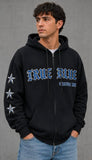 True Blue Trappers Patched Zip Up
