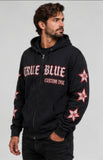 True Blue Your Holes Is Our Goal Patched Zip Up
