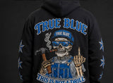 True Blue This Is Not A Drill Patched Zip Up