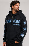 True Blue Rig Pig Patched Zip Up