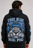 True Blue Rig Pig Patched Zip Up