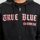 True Blue Get Off My Property Patched Zip Up